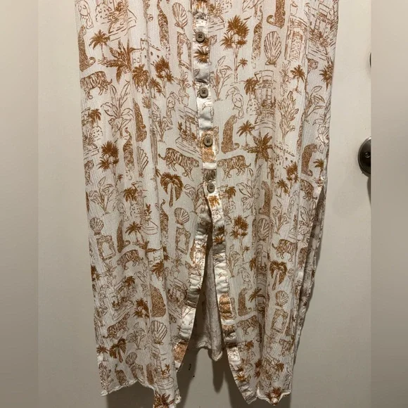 O'Neill Cream and Brown Patterned Dress - Picture 3 of 9